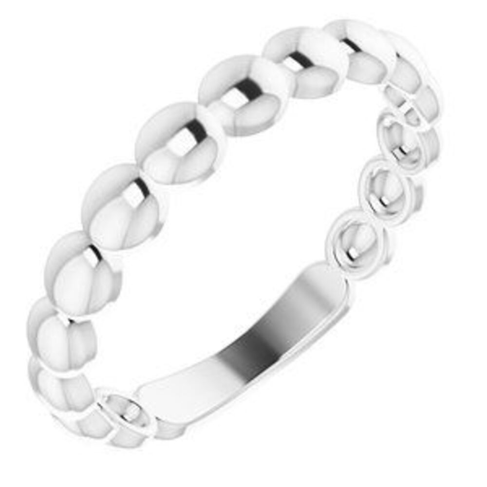 Sterling Silver Stackable Bead Ring - image 1